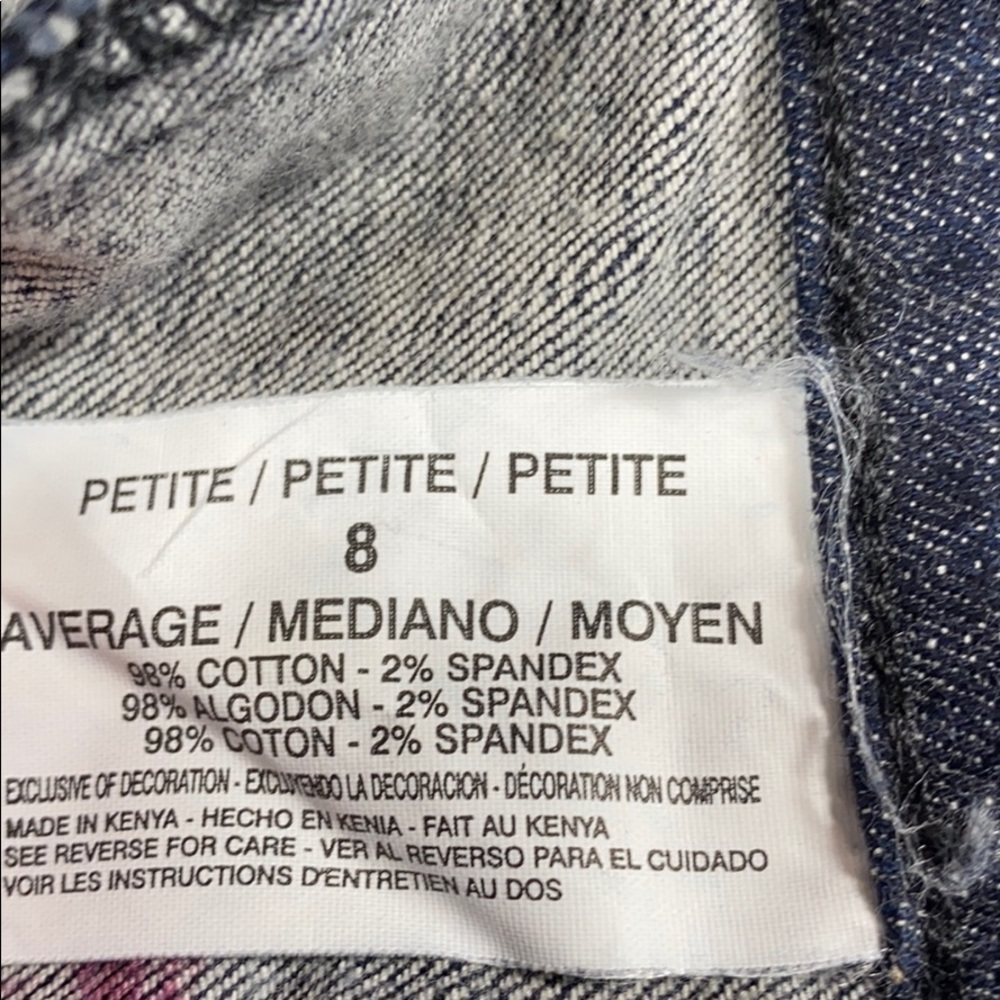 Gloria Vanderbilt SZ 8 Belted Blue Denim Jeans Capri New. D22 - Picture 7 of 12